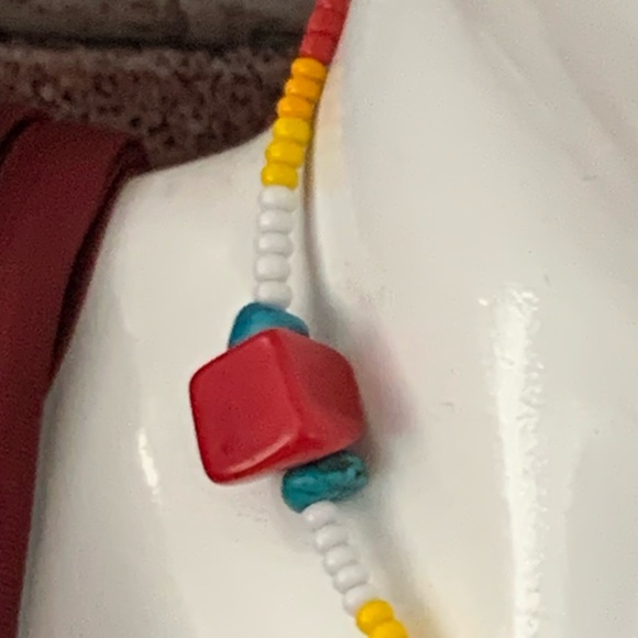 Bird Fetish Seed Bead Coil Wire Choker Necklace - Picture 6 of 7